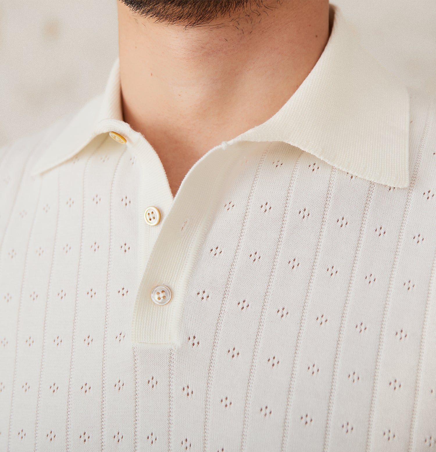 Mosta Pleated Cotton Knit Polo Shirt