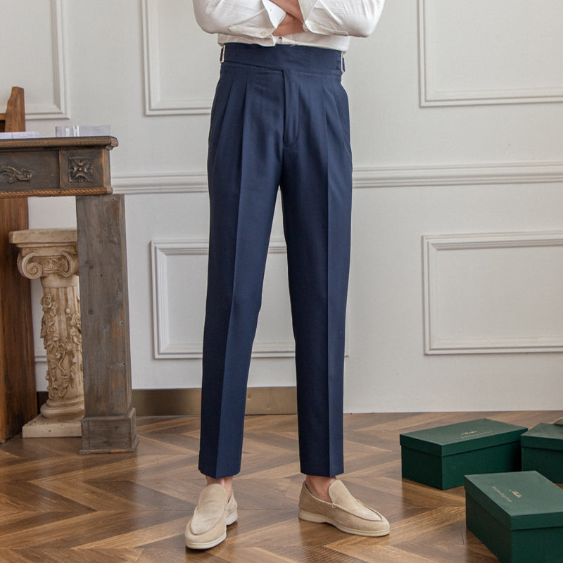 Capri Gurkha Pleated Straight Fit Trousers