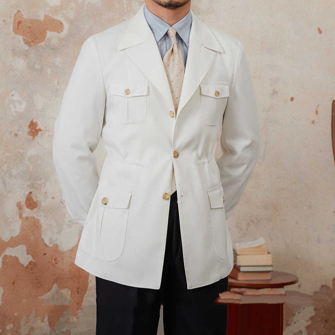 Milan Linen Blend Suit Collar Jacket