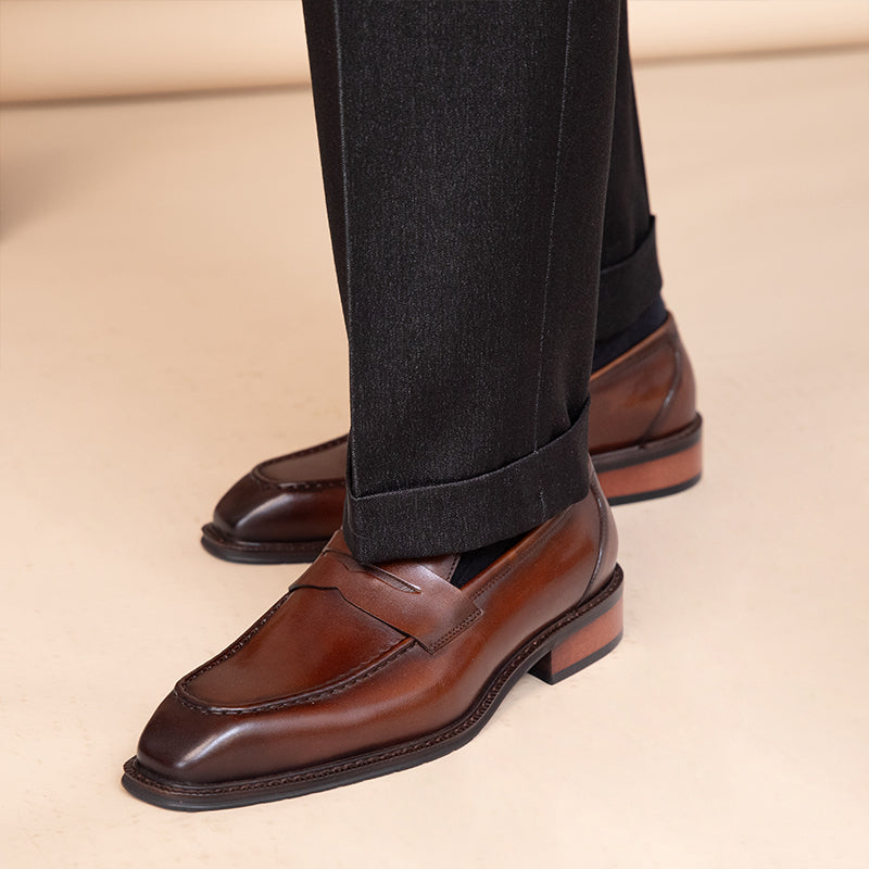 Citi Leather Saddle Loafers