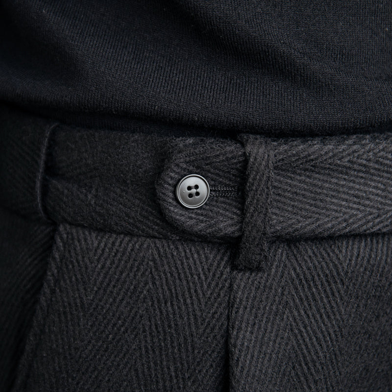 Heritage Wool Blend Herringbone Trousers
