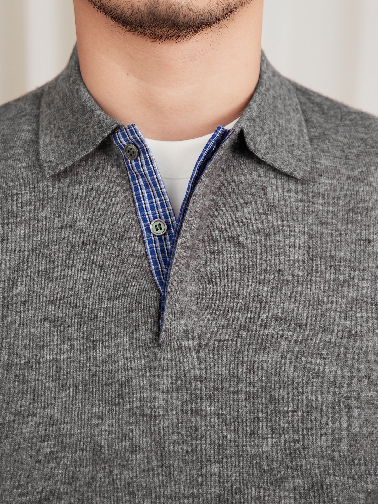 Toronto Wool Blend Long Sleeve Polo