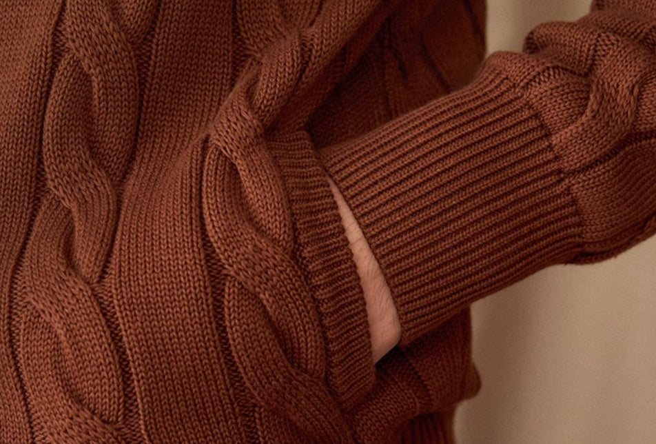 Aspen Cable Knit Cotton Cardigan