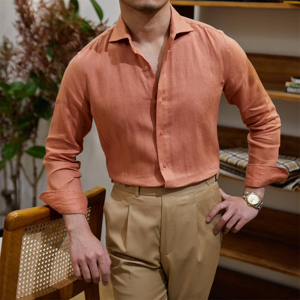 Chemise en lin à manches longues Monaco