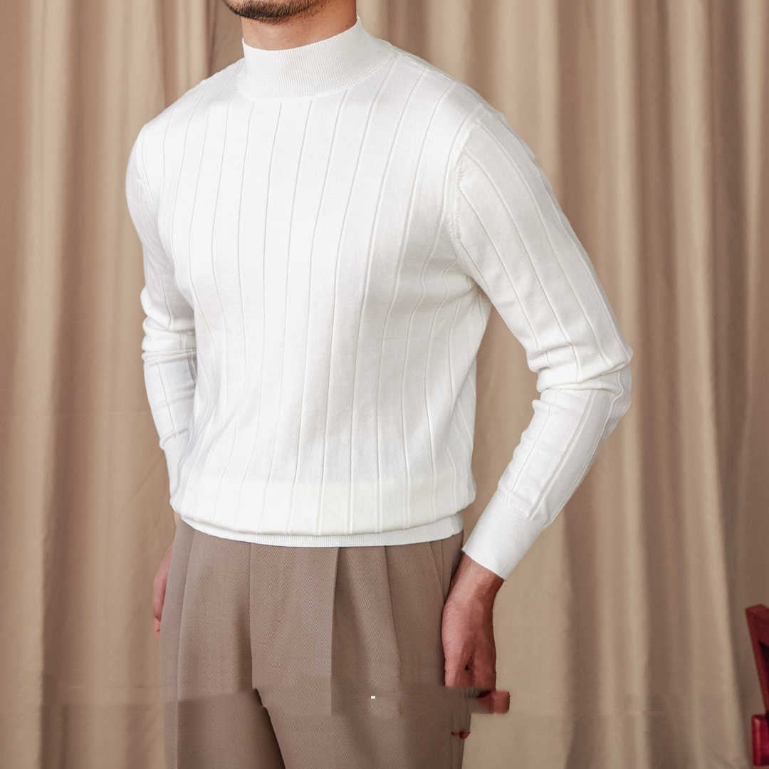 Rome Pleated Wool Silk Blend Long Sleeve Jumper
