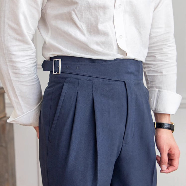 Capri Gurkha Pleated Straight Fit Trousers