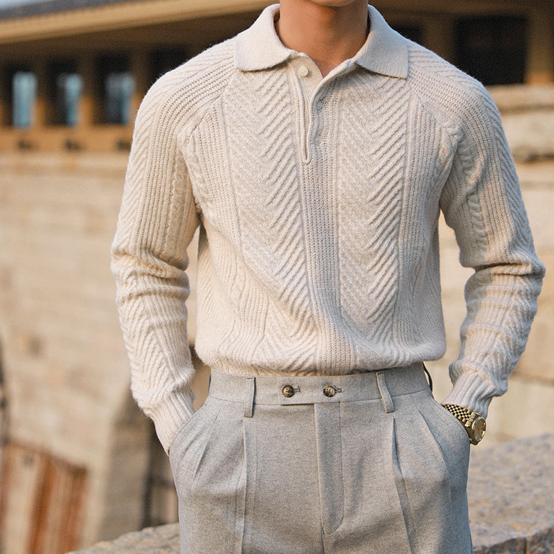 Polo long sleeve knit hotsell