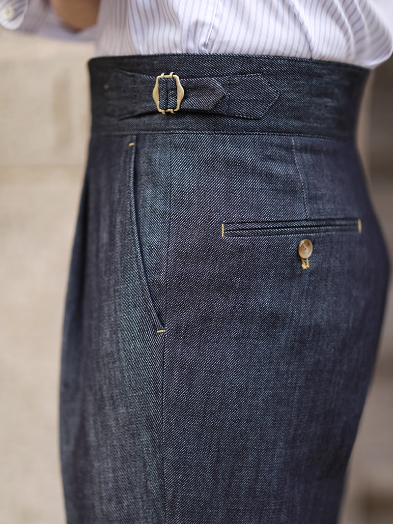 Pantalone Ghurka Napolitana in denim