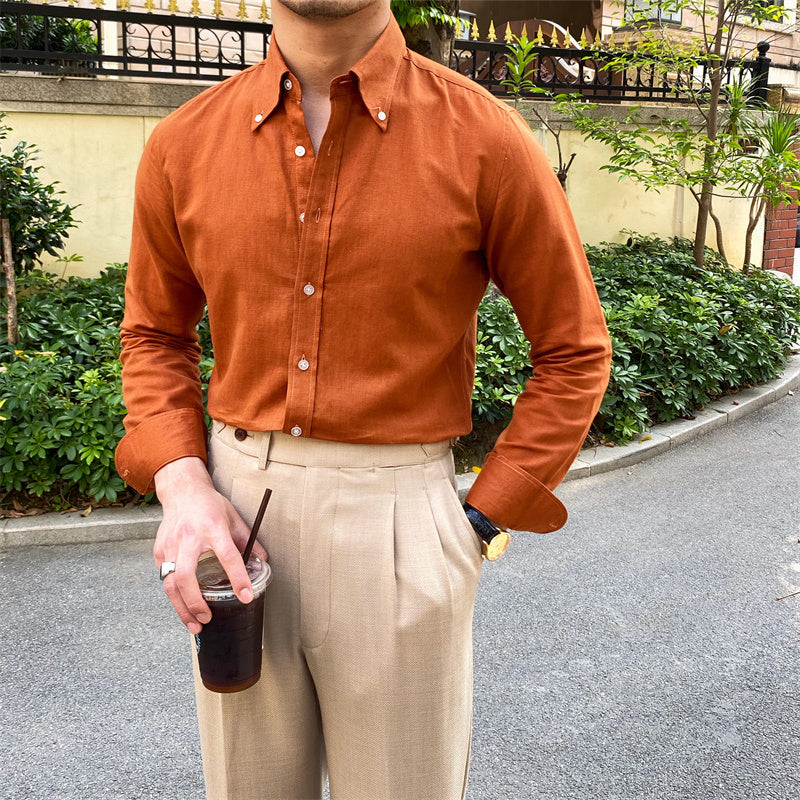 Chemise en lin coupe slim