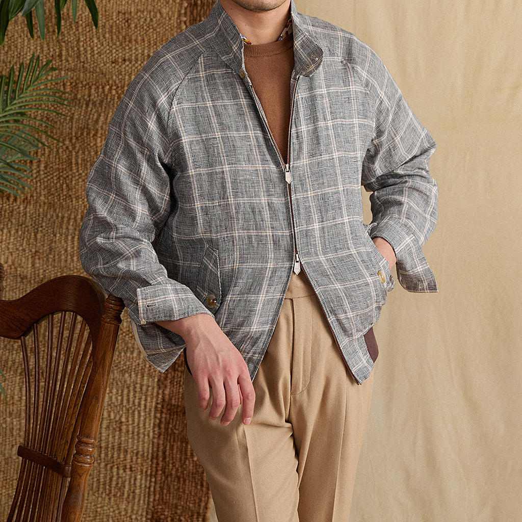 Linen Venezia G9 Bomber Jacket