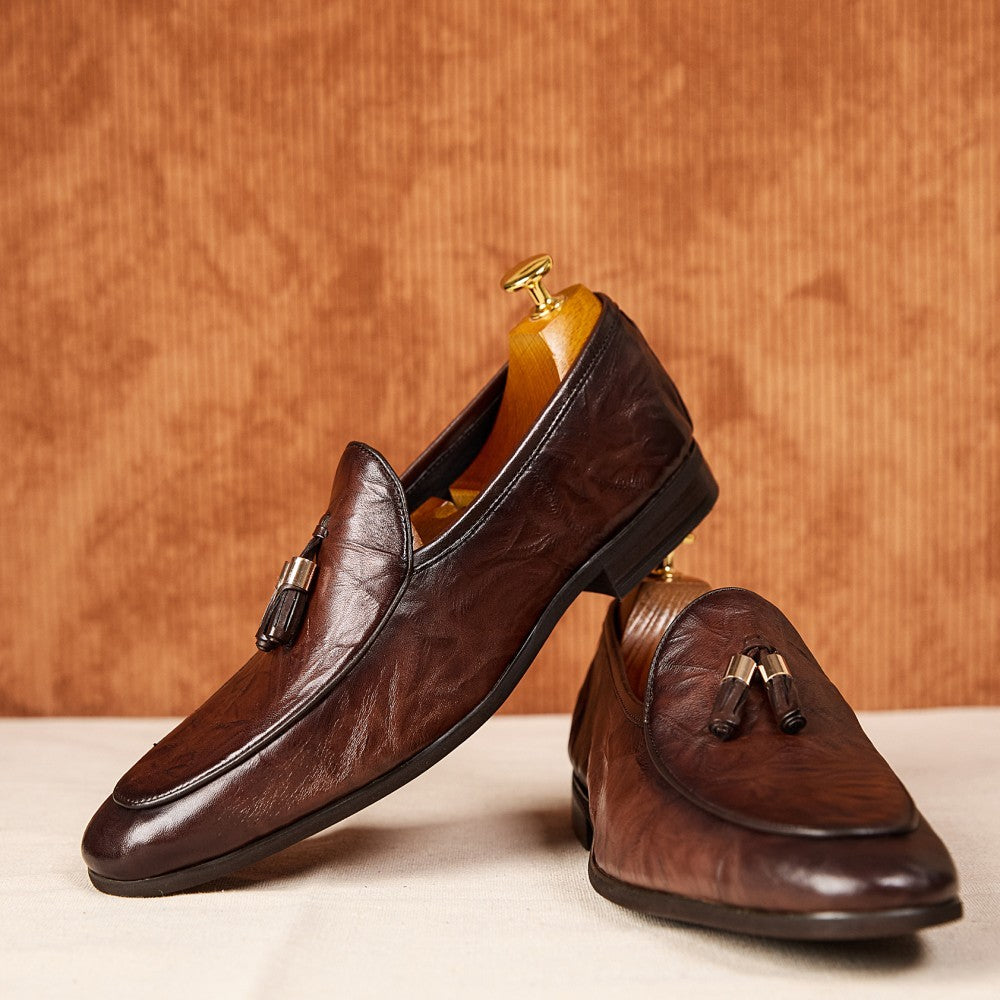 Patina Tassel Leather Loafer