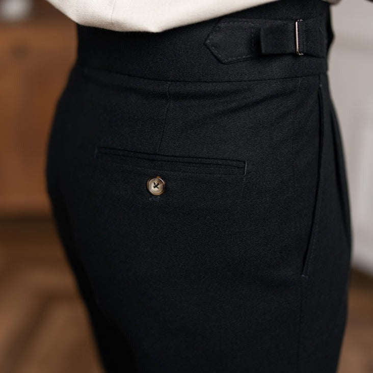 Everyday Straight Fit Pleated Trousers