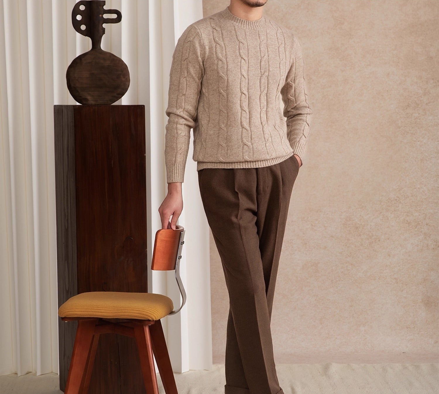 Dolomites Cable Knit Wool Blend Jumper