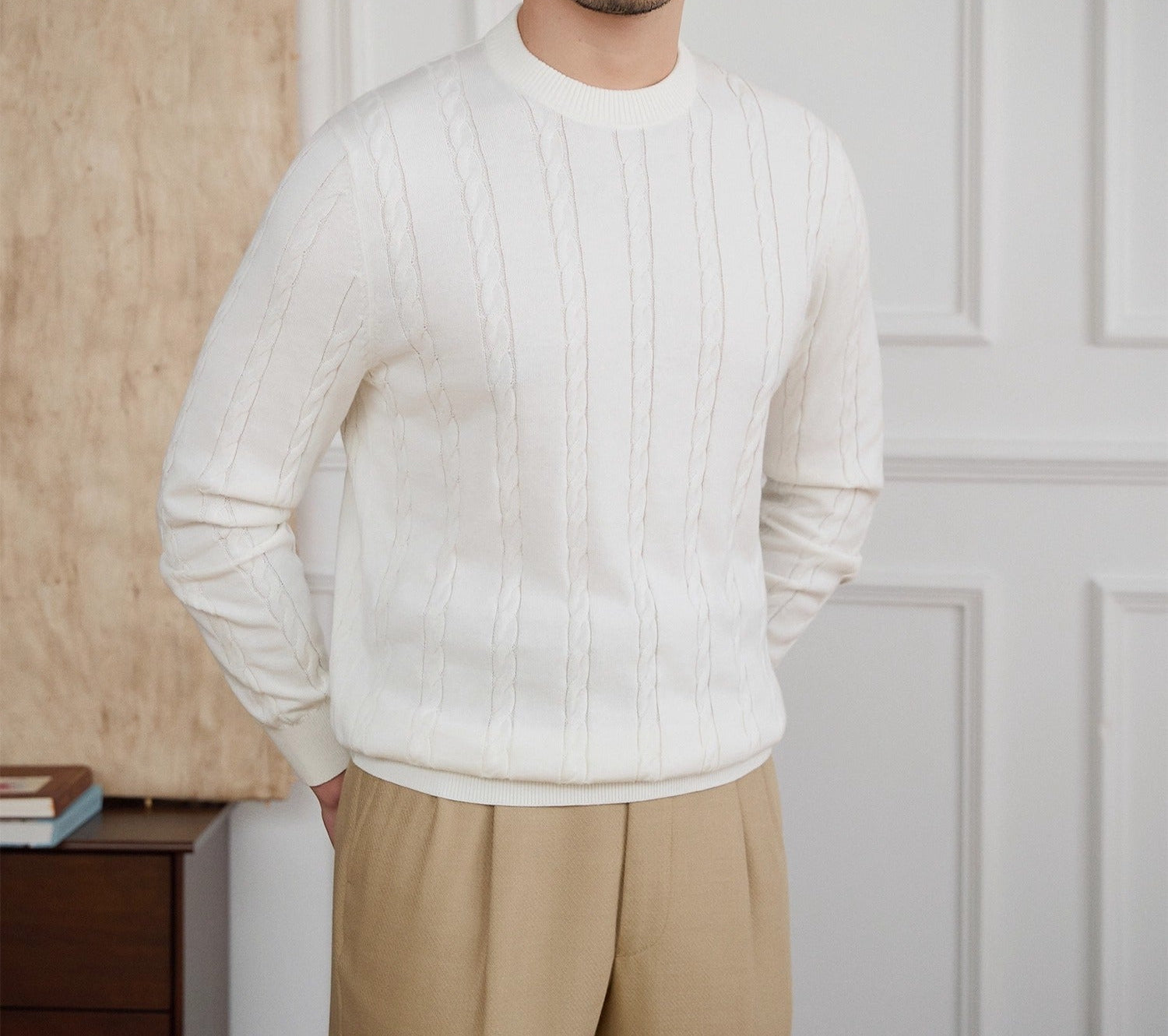 Lausanne Cable Knit Cotton Jumper