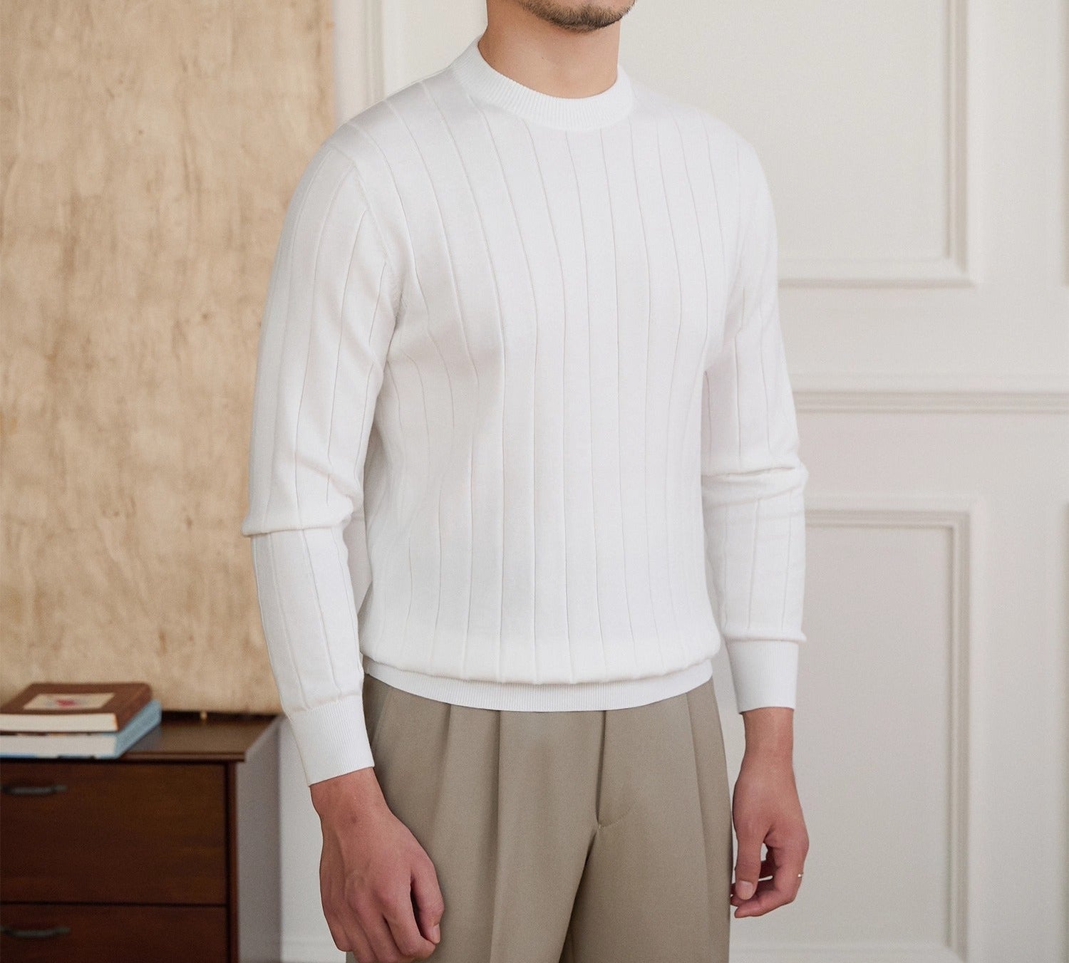 Milano Pleated Knit Cotton Jumper