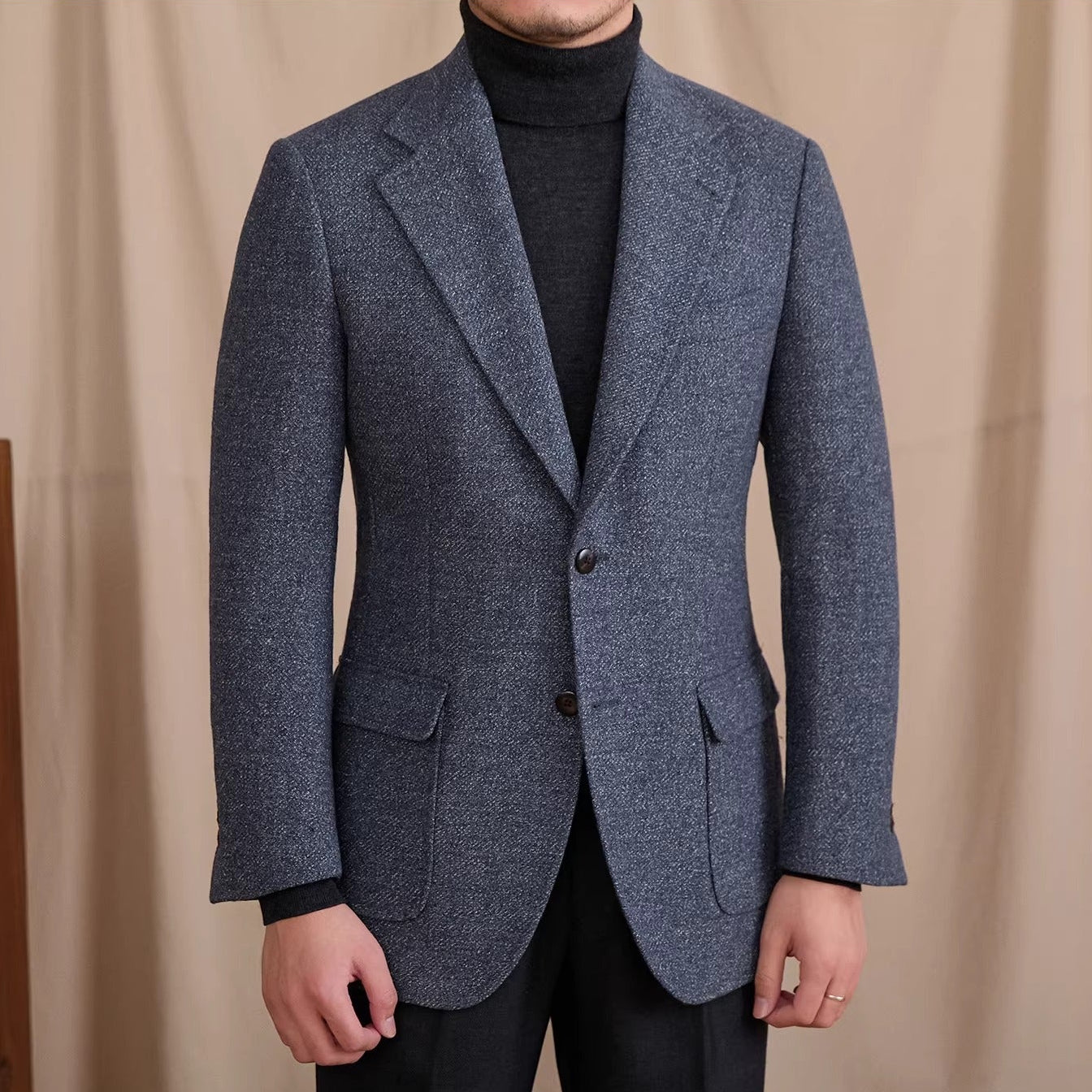 Geneva Textured Wool Heavy Blazer