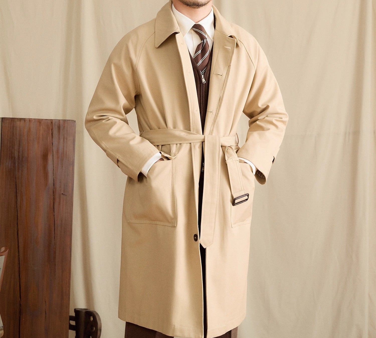 Kensington Cotton Blend Tench Coat