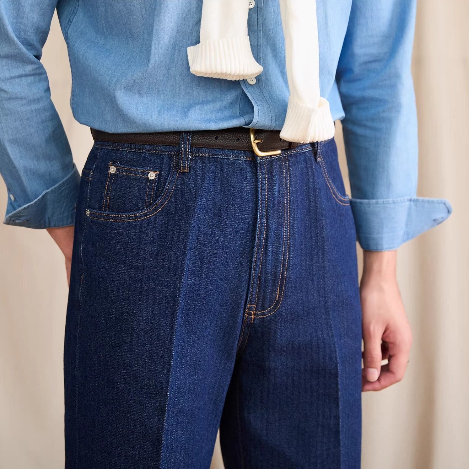 Tokyo Herringbone High Waisted Jeans