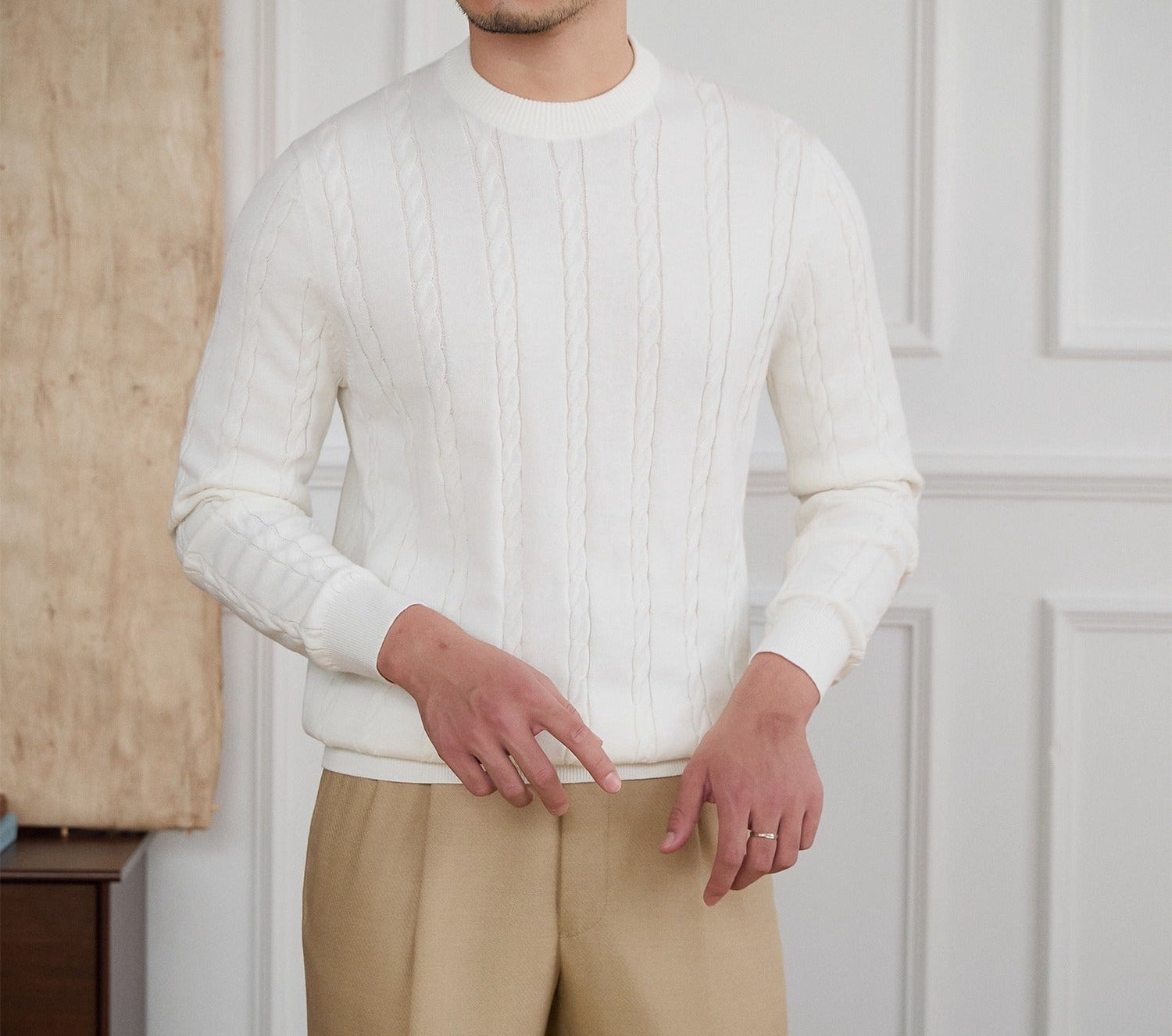 Lausanne Cable Knit Cotton Jumper