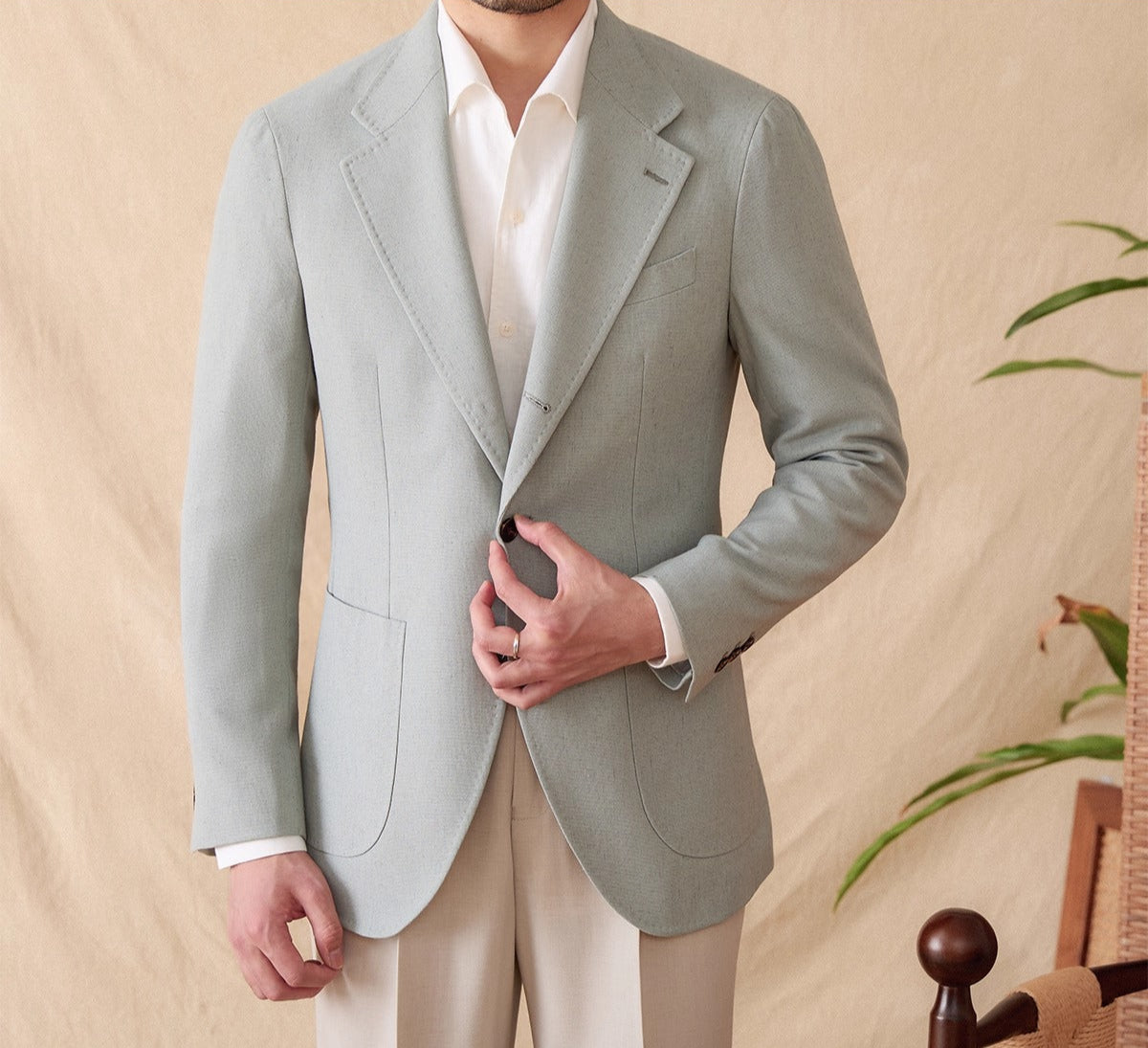 Monaco Linen Blend Sports Blazer Jacket