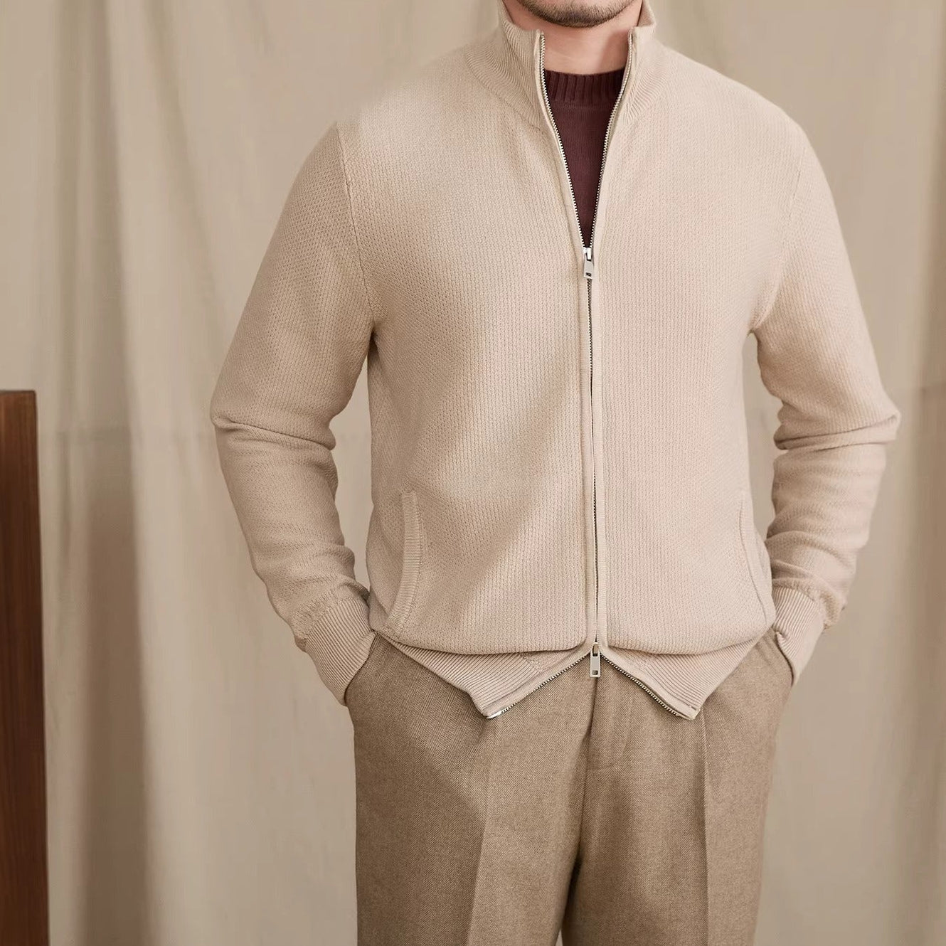 Ufficio Wool Blend Knitted Cardigan