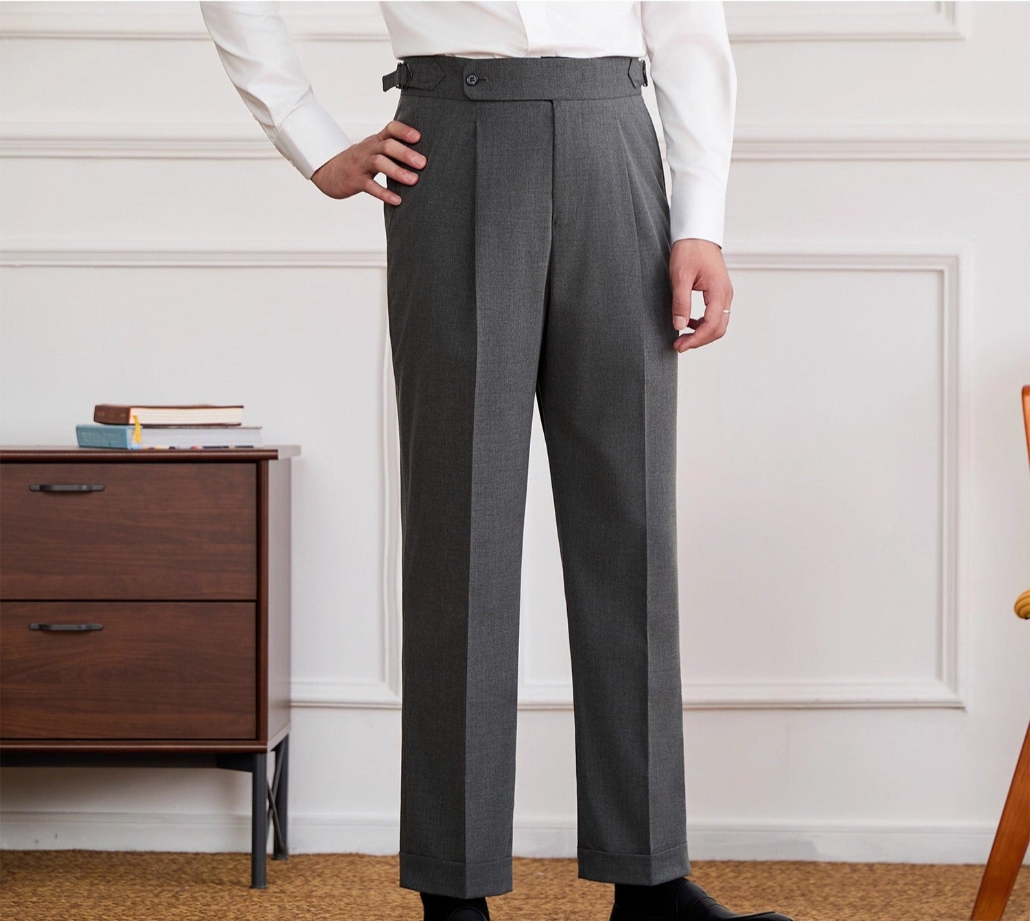 Ivy Straight Fit High Waisted Trousers