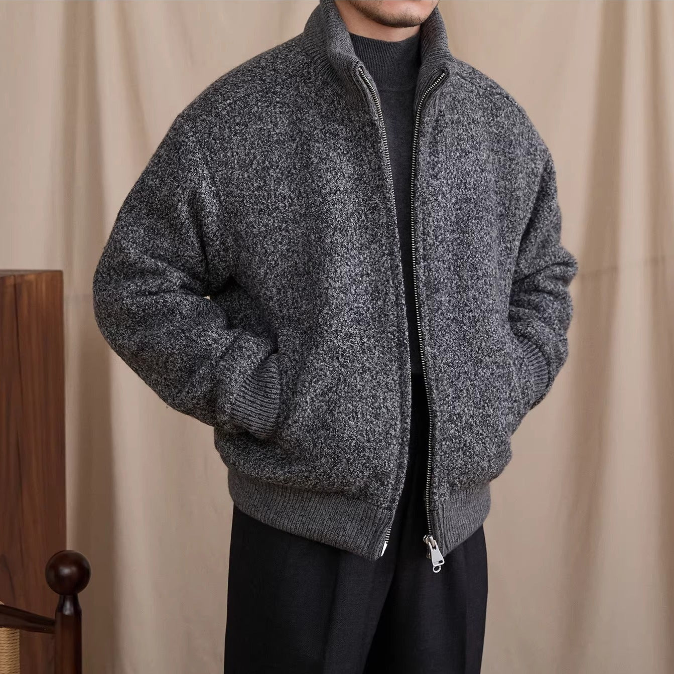 St Moritz Down Padded Wool Blend Jacket