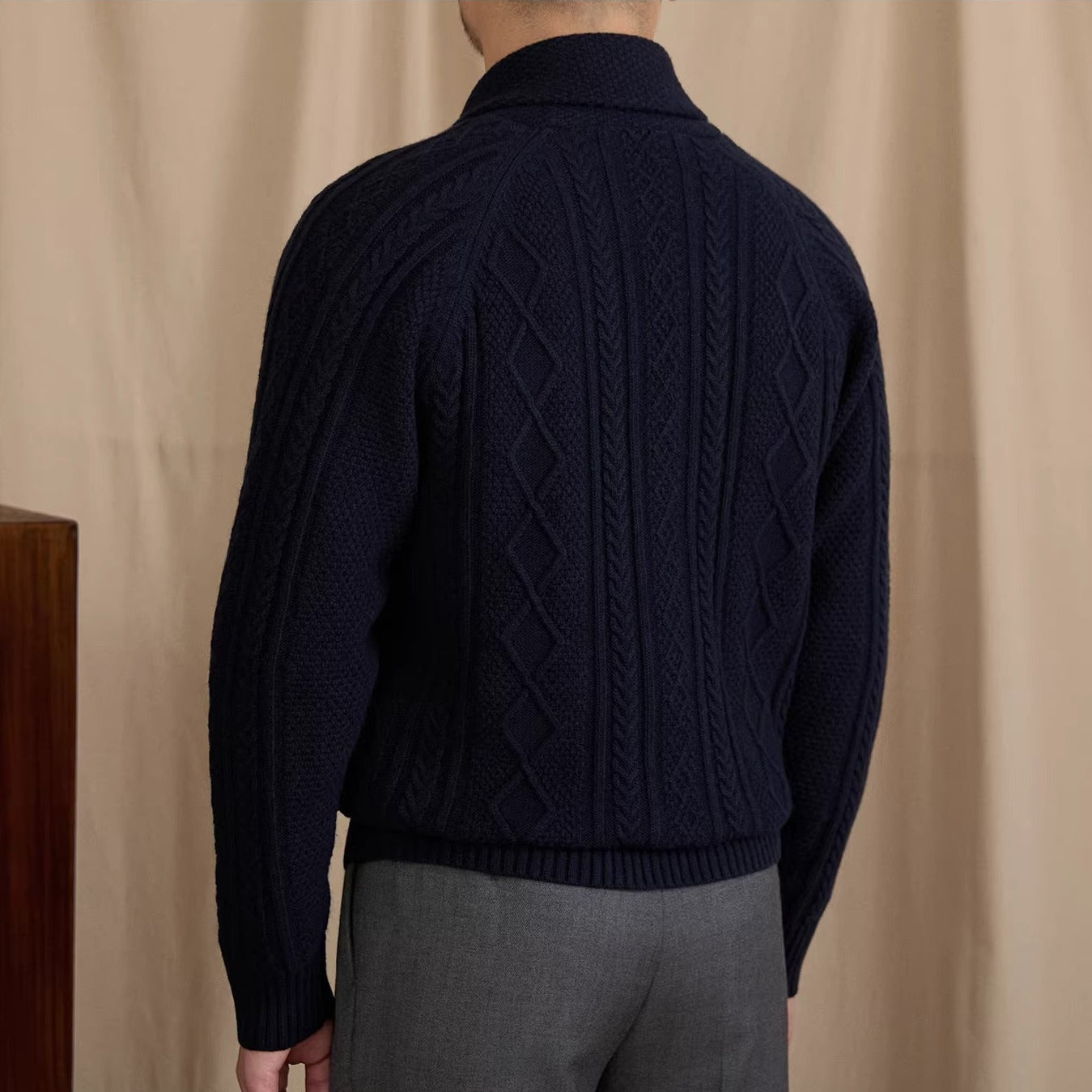 Yale Geometric Shawl Collar Cardigan
