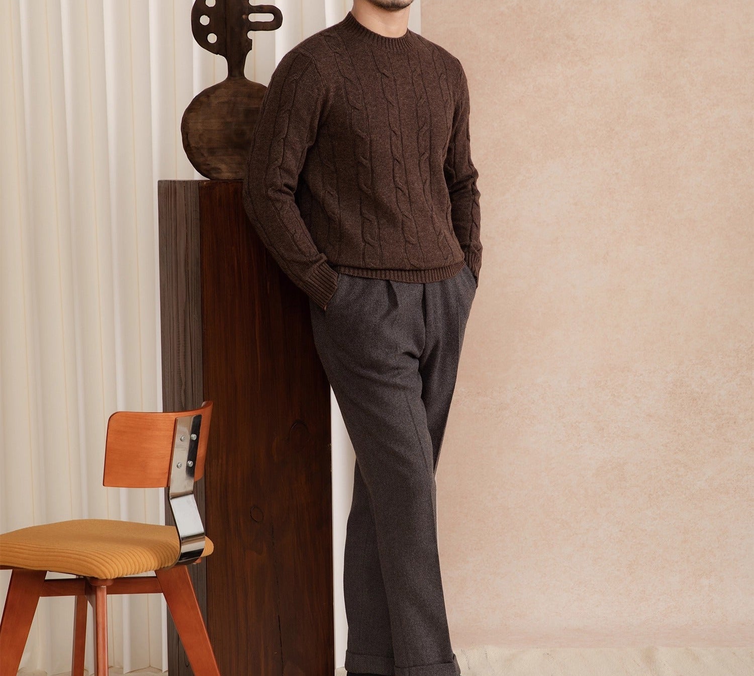 Dolomites Cable Knit Wool Blend Jumper