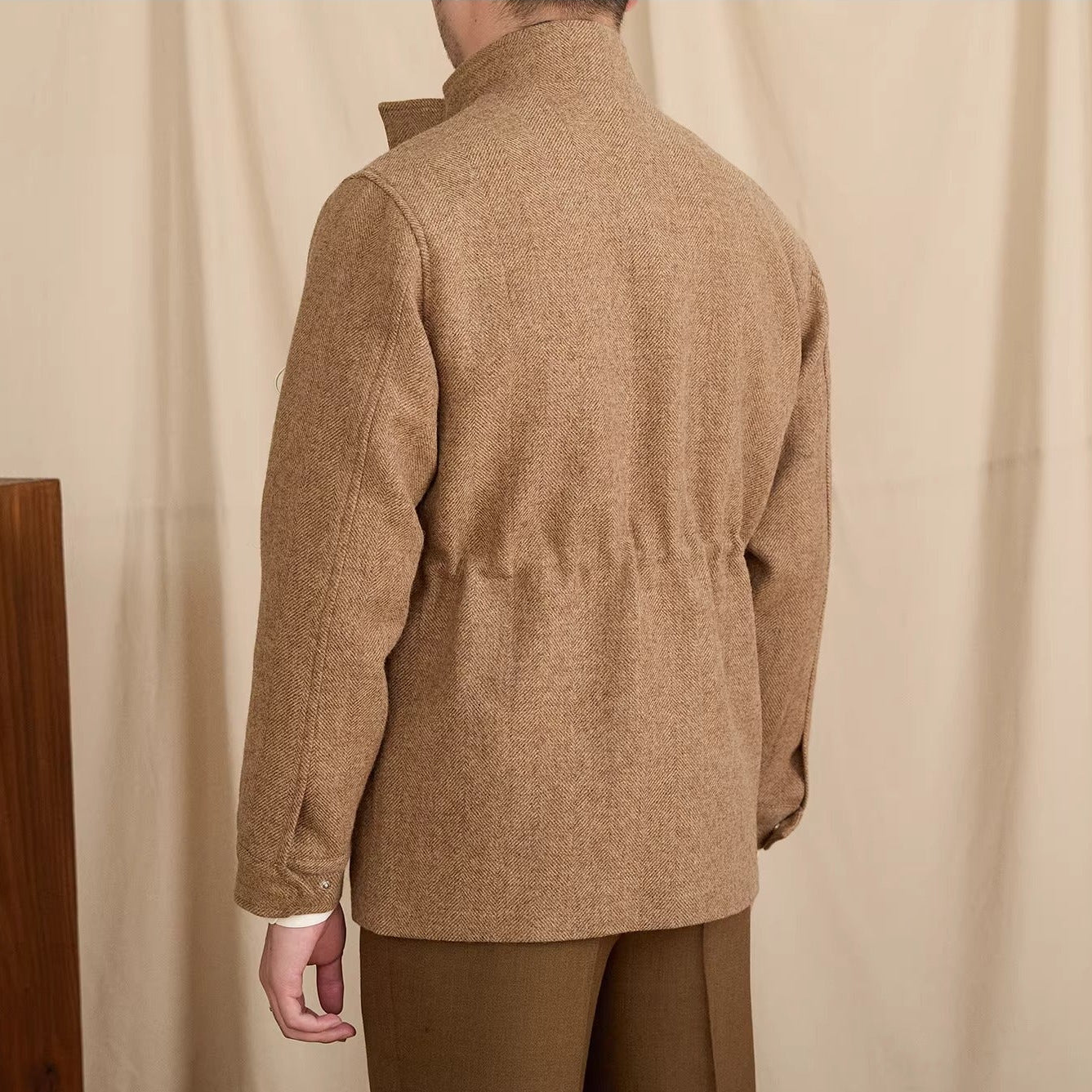 Vienna Herringbone Wool Field Jacket