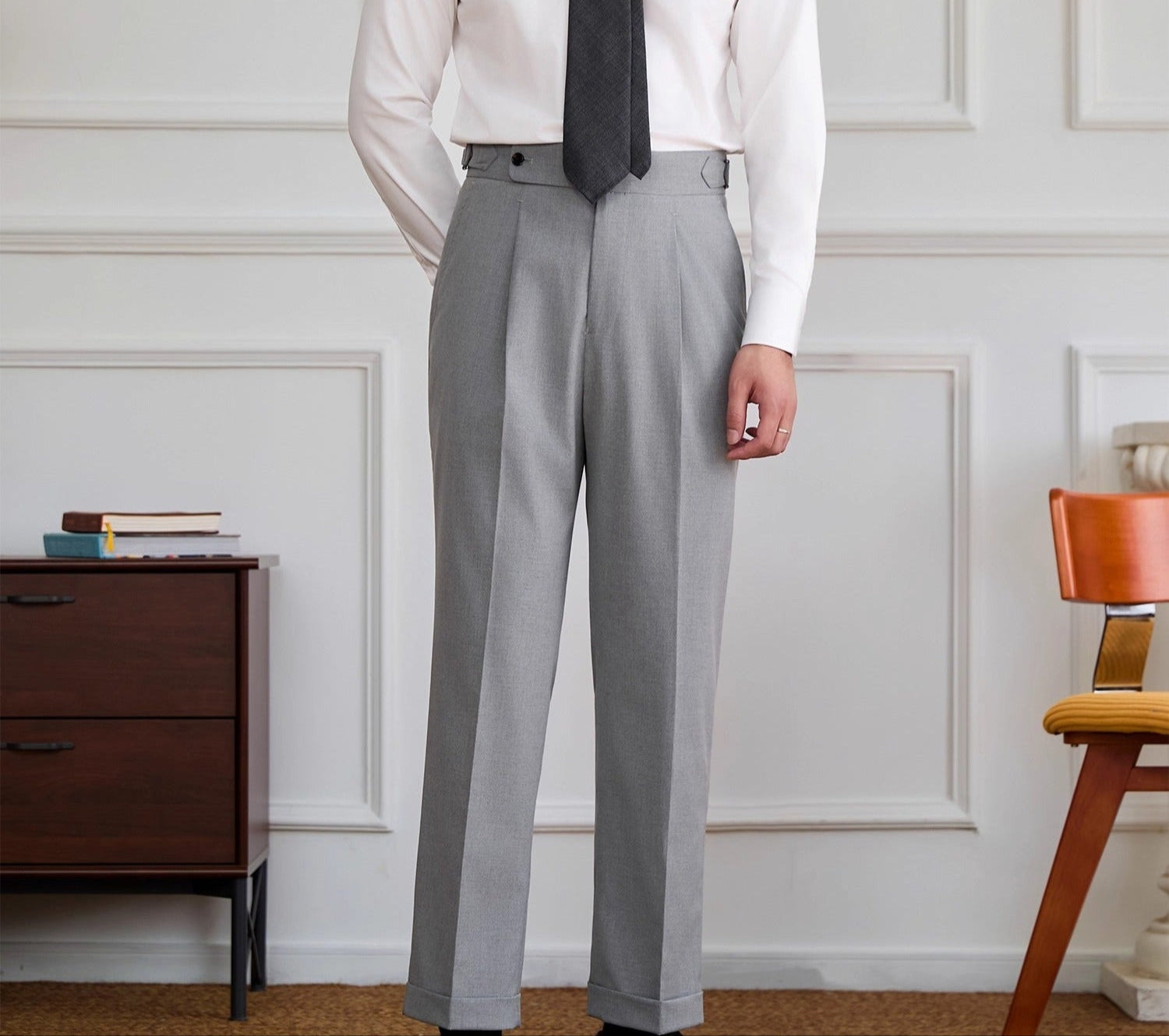 Ivy Straight Fit High Waisted Trousers