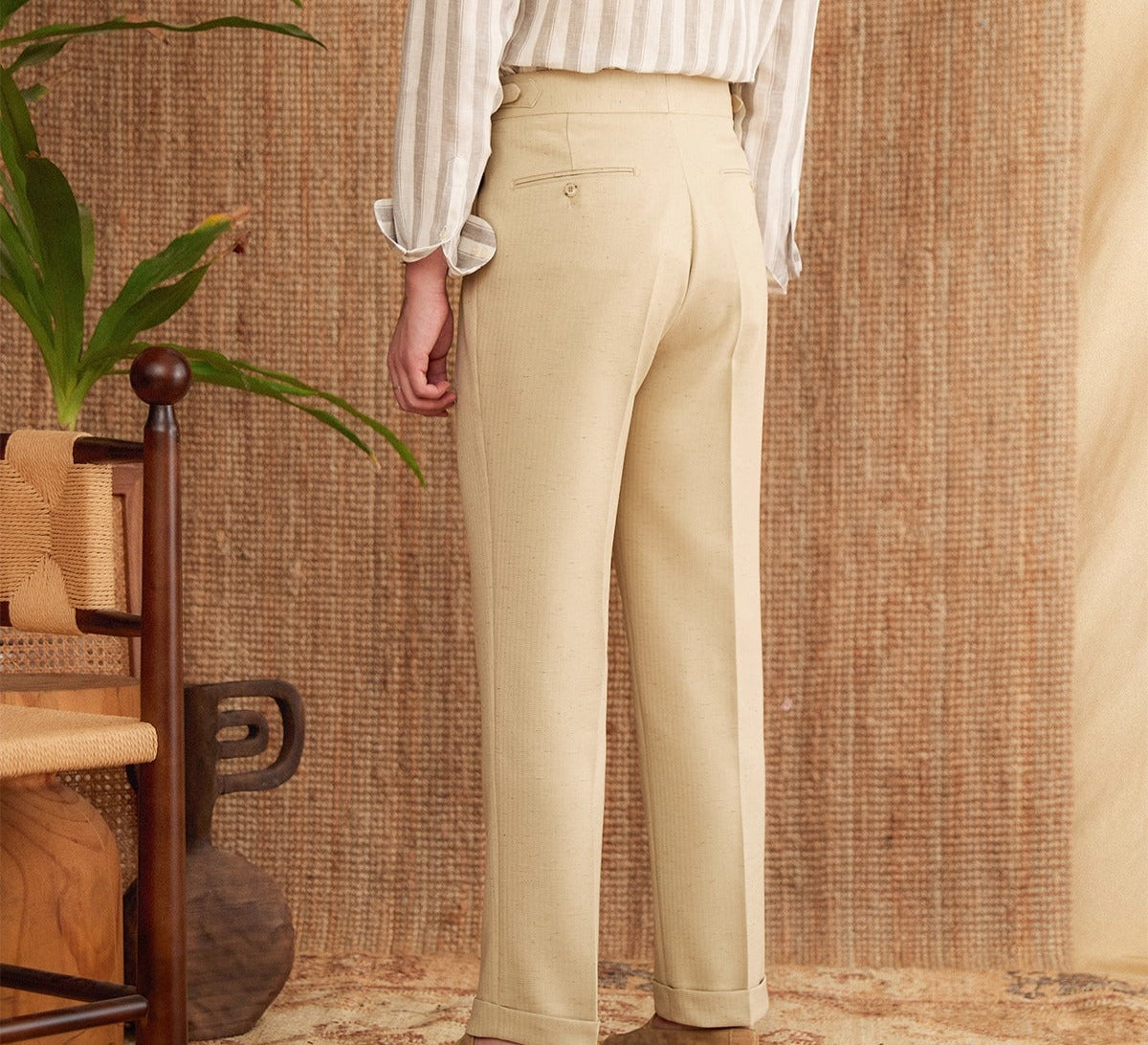 Bruno Straight Fit High Waisted Trousers