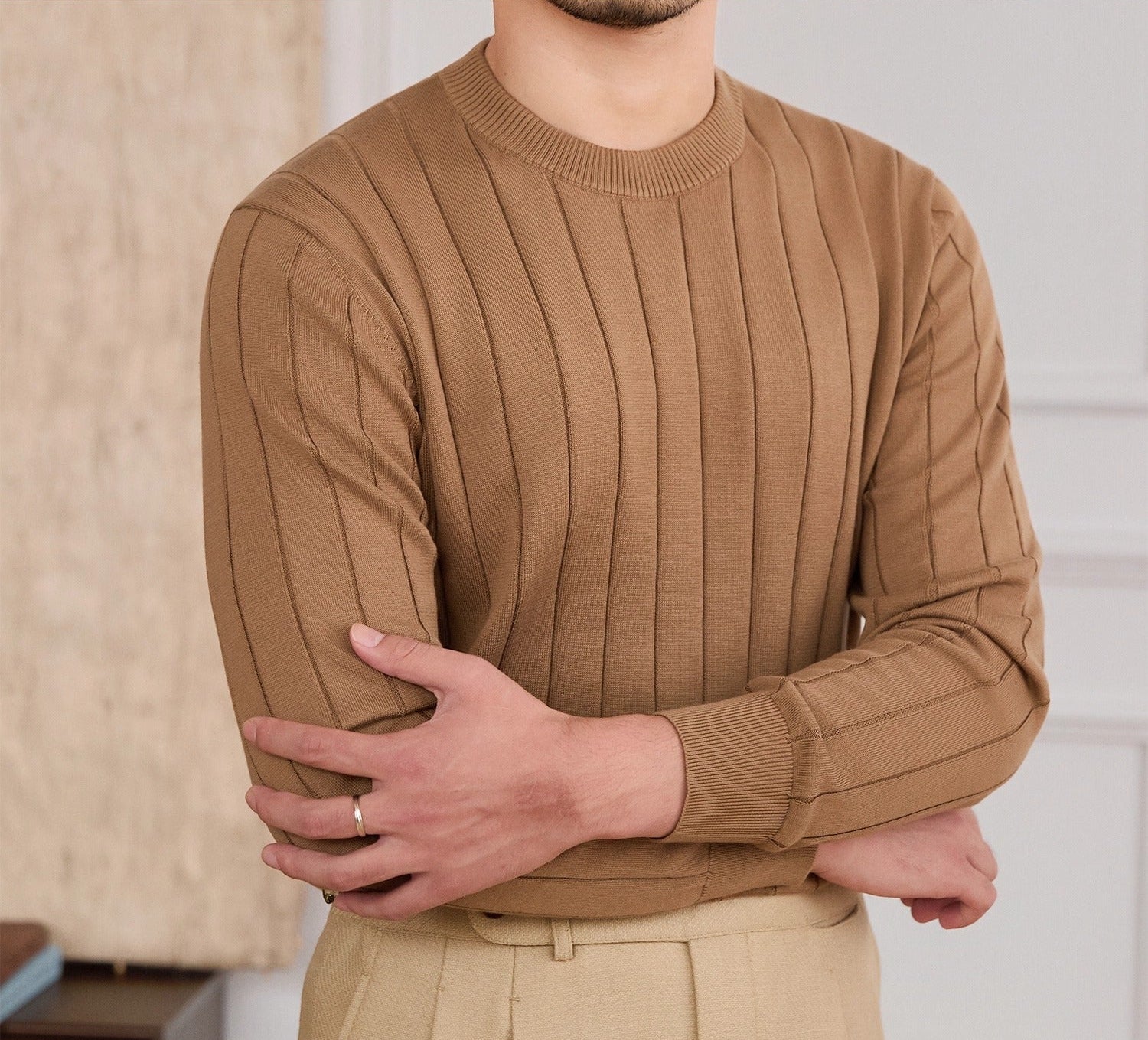 Milano Pleated Knit Cotton Jumper
