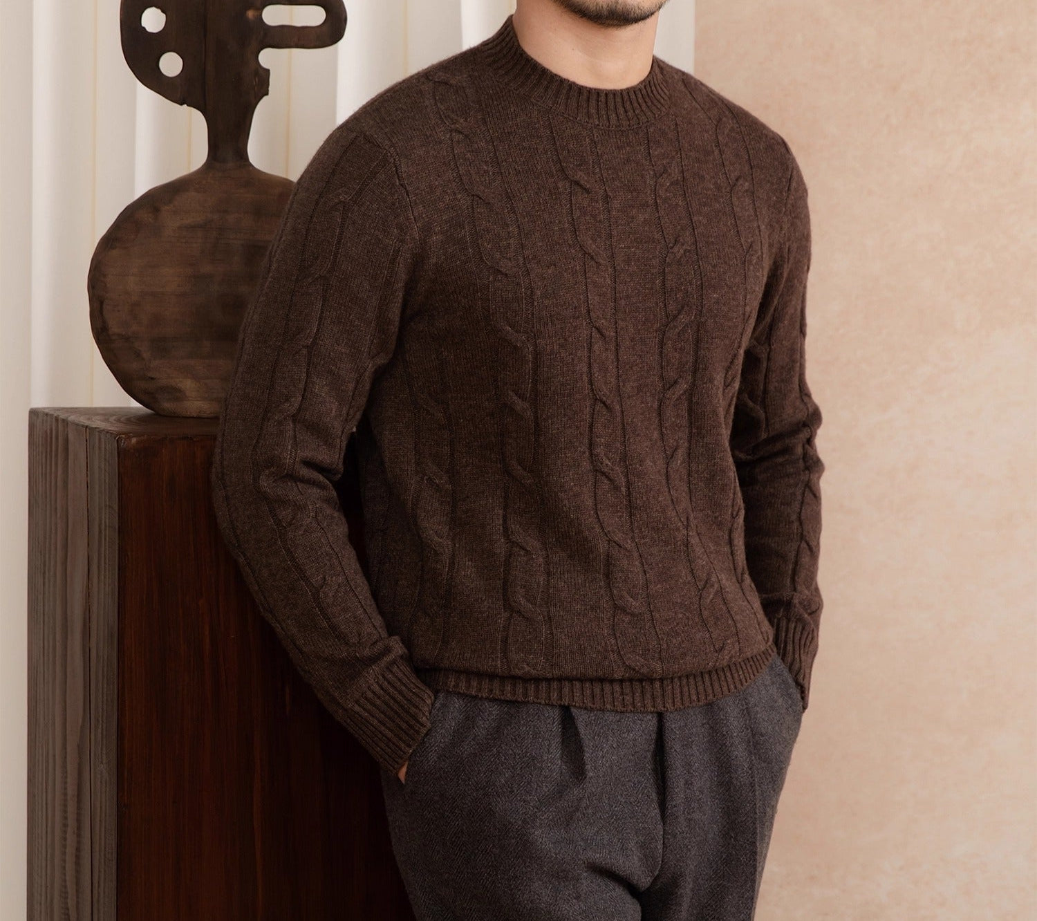 Dolomites Cable Knit Wool Blend Jumper