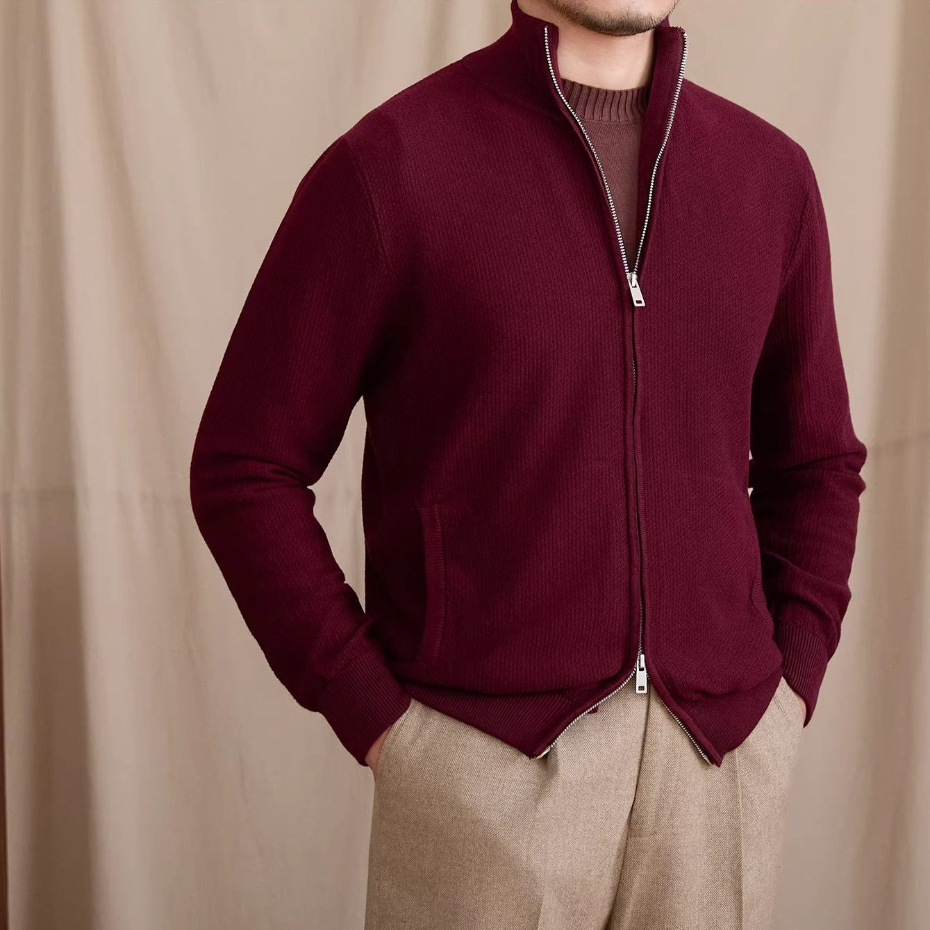 Ufficio Wool Blend Knitted Cardigan