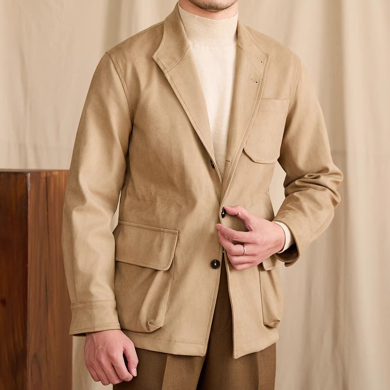 Bari Faux Suede Sports Jacket