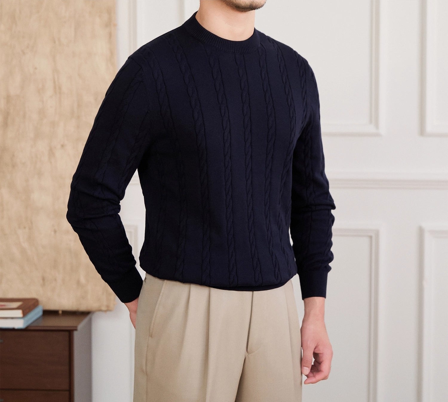 Lausanne Cable Knit Cotton Jumper