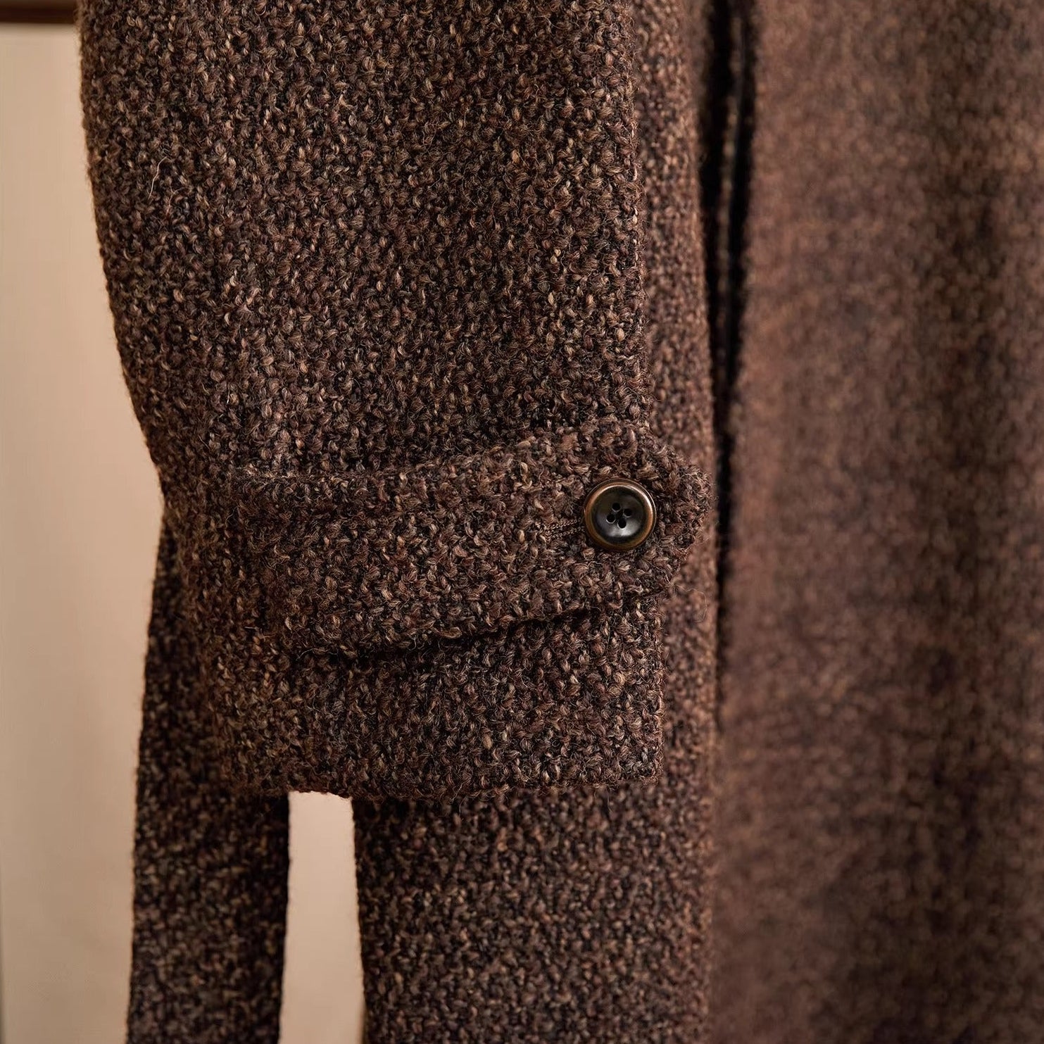 Milan Wool Blend Textured Overcoat