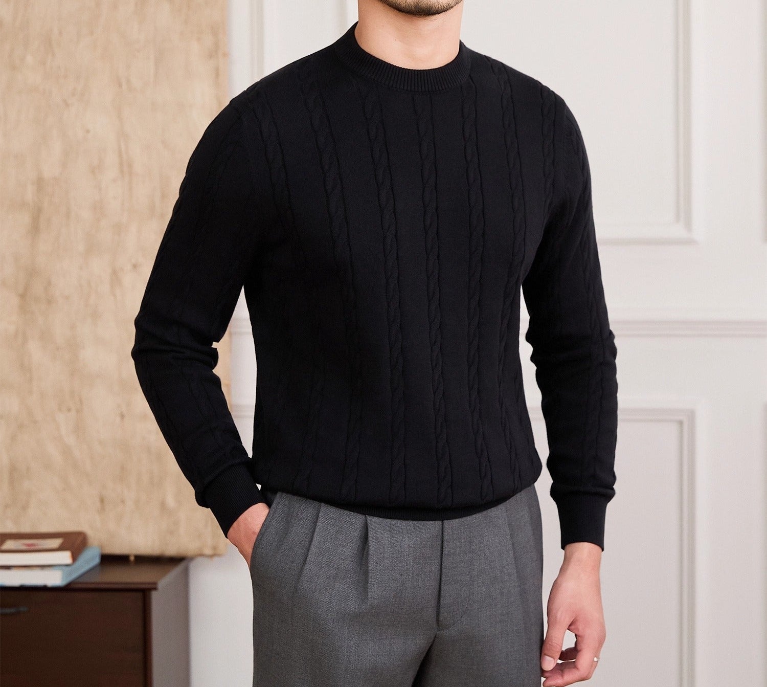 Lausanne Cable Knit Cotton Jumper