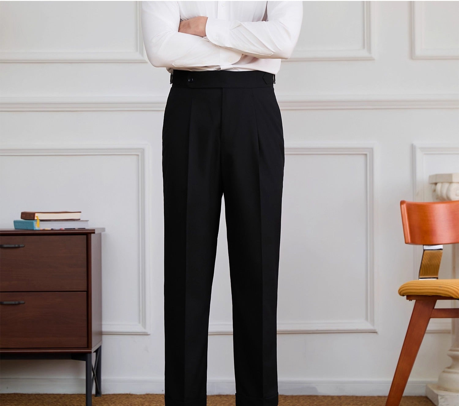 Ivy Straight Fit High Waisted Trousers