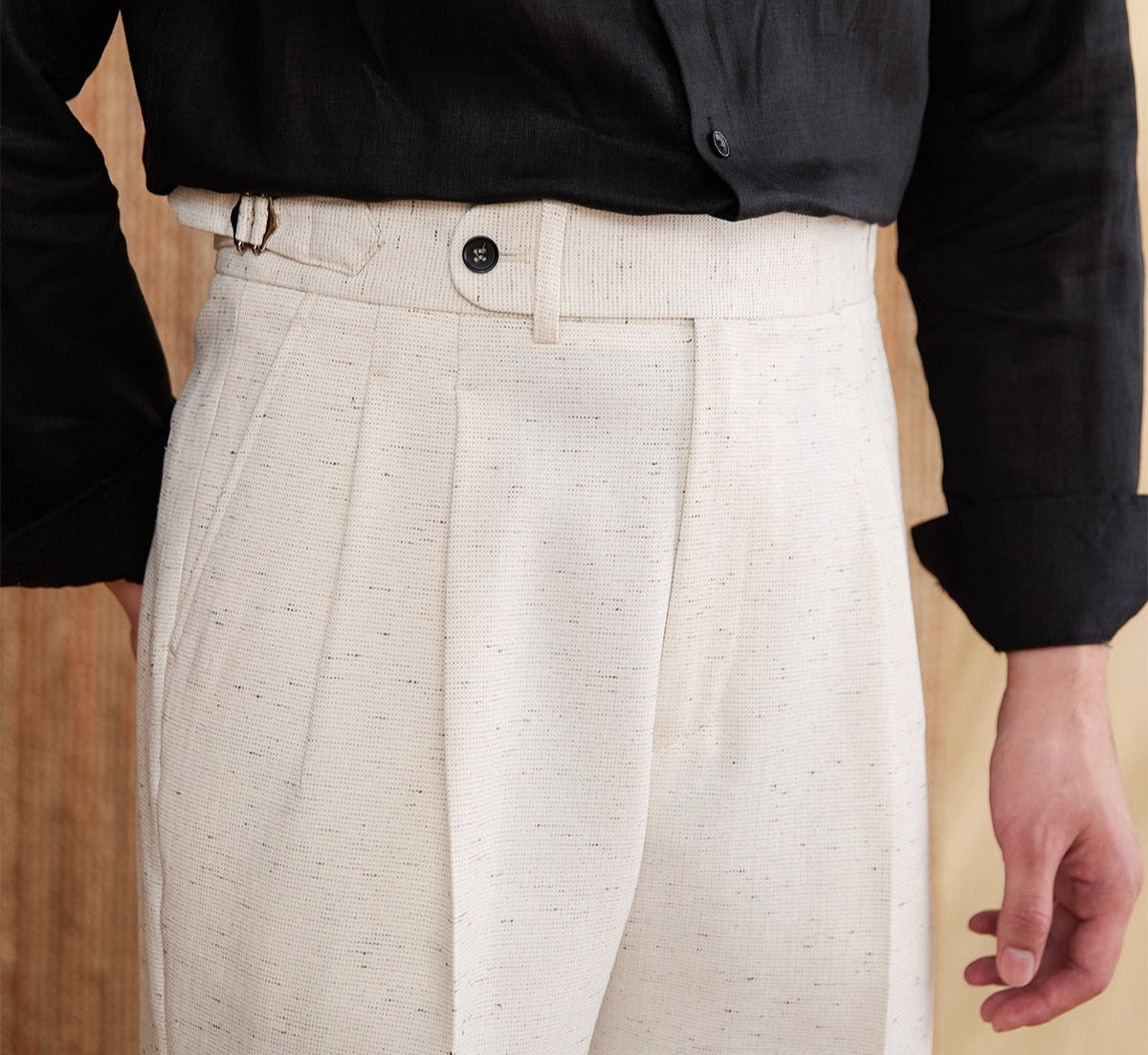 Bruno Straight Fit High Waisted Trousers