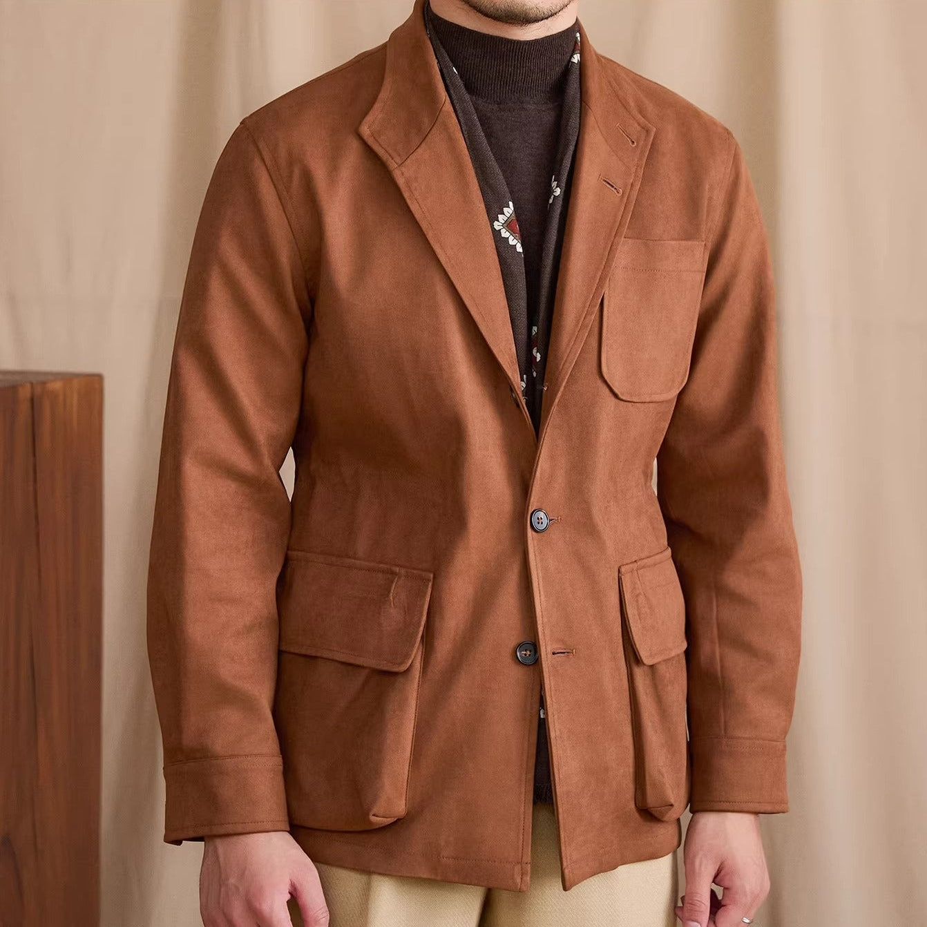 Bari Faux Suede Sports Jacket