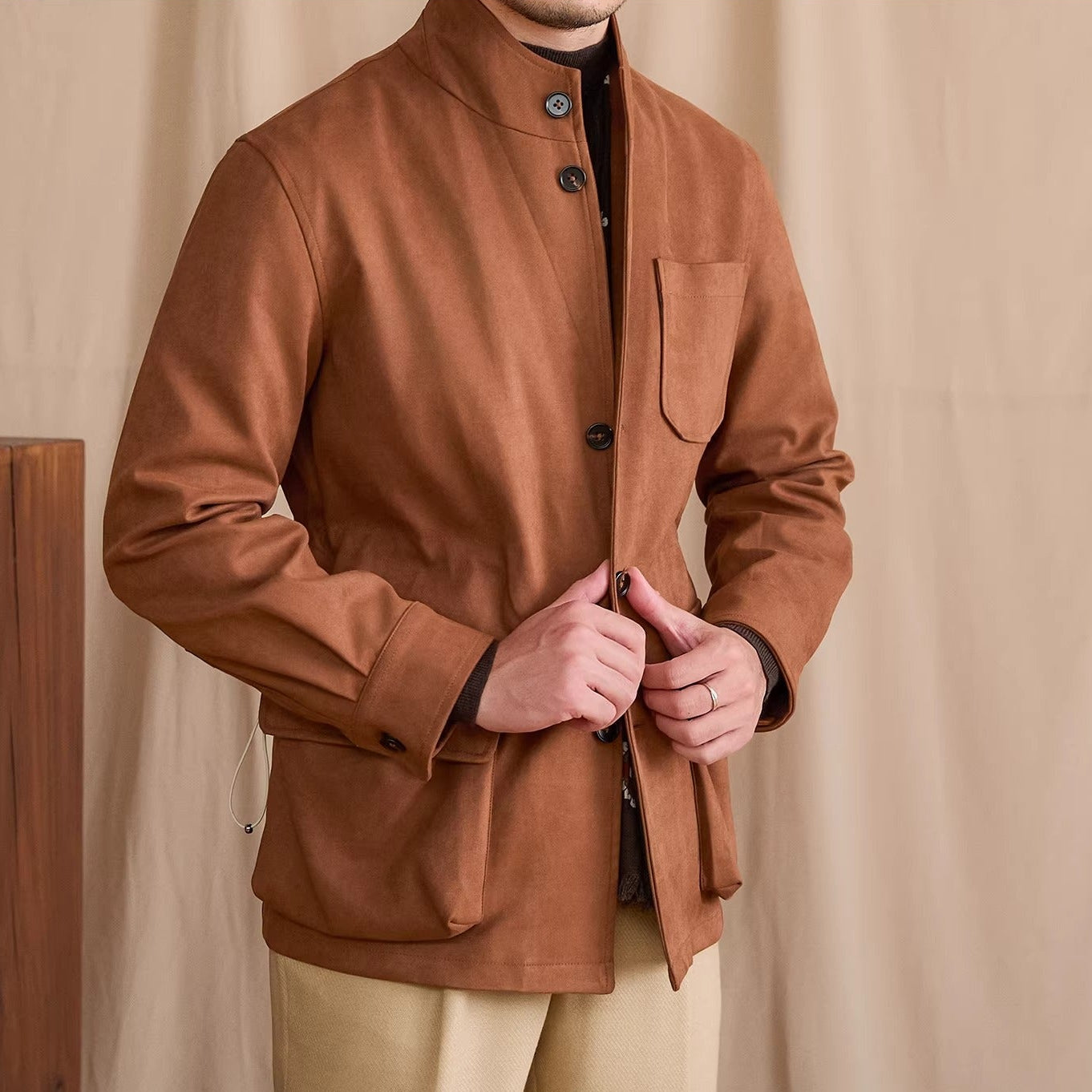 Bari Faux Suede Sports Jacket