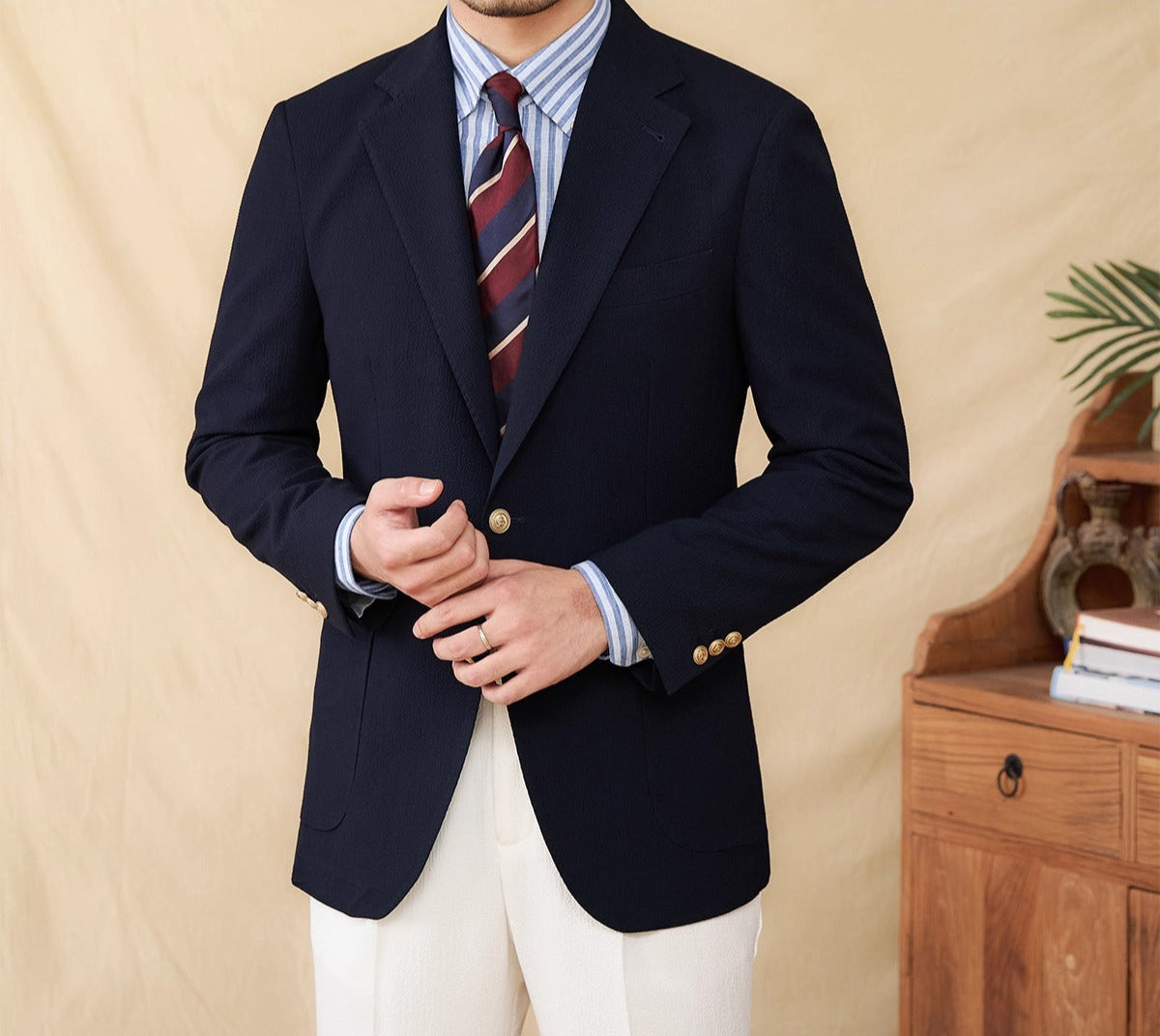 Ritz Cotton Blend Seersucker Blazer