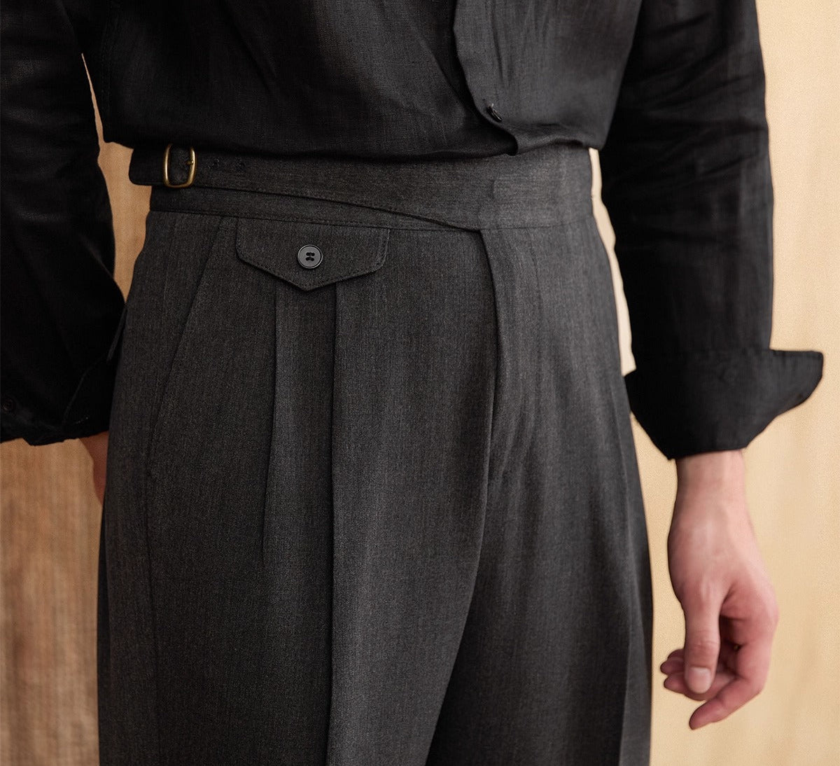 Sicilia Gurkha Straight Fit High Waisted Trousers