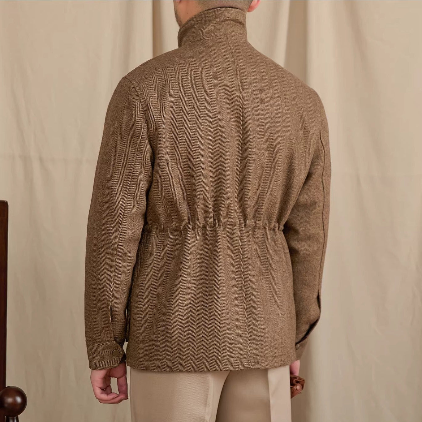 Motcomb Street Herringbone Padded Wool Blend Jacket