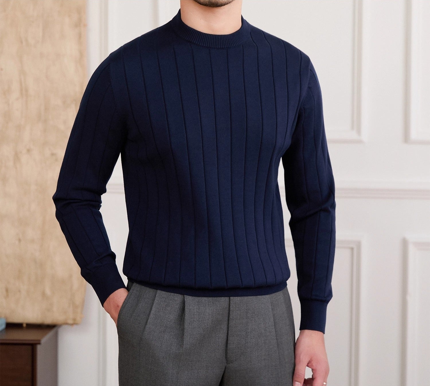 Milano Pleated Knit Cotton Jumper