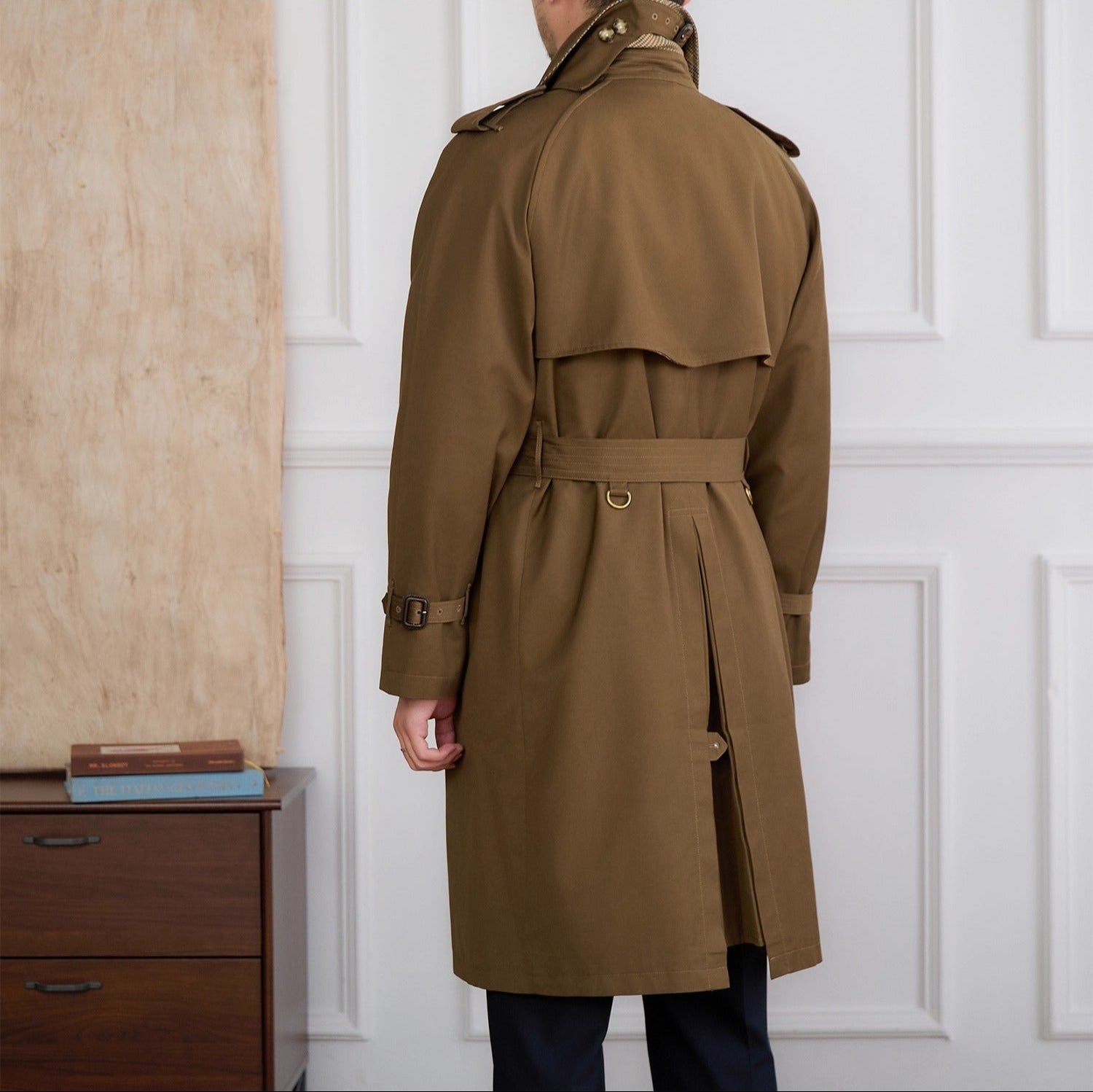 Regents Cotton Blend Double Breasted Trench Coat