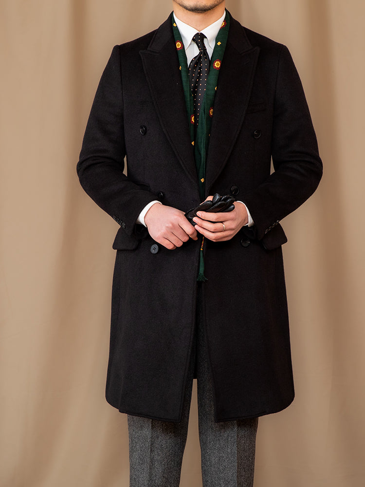 Firenze Wool Blend Double Breasted Polo Coat