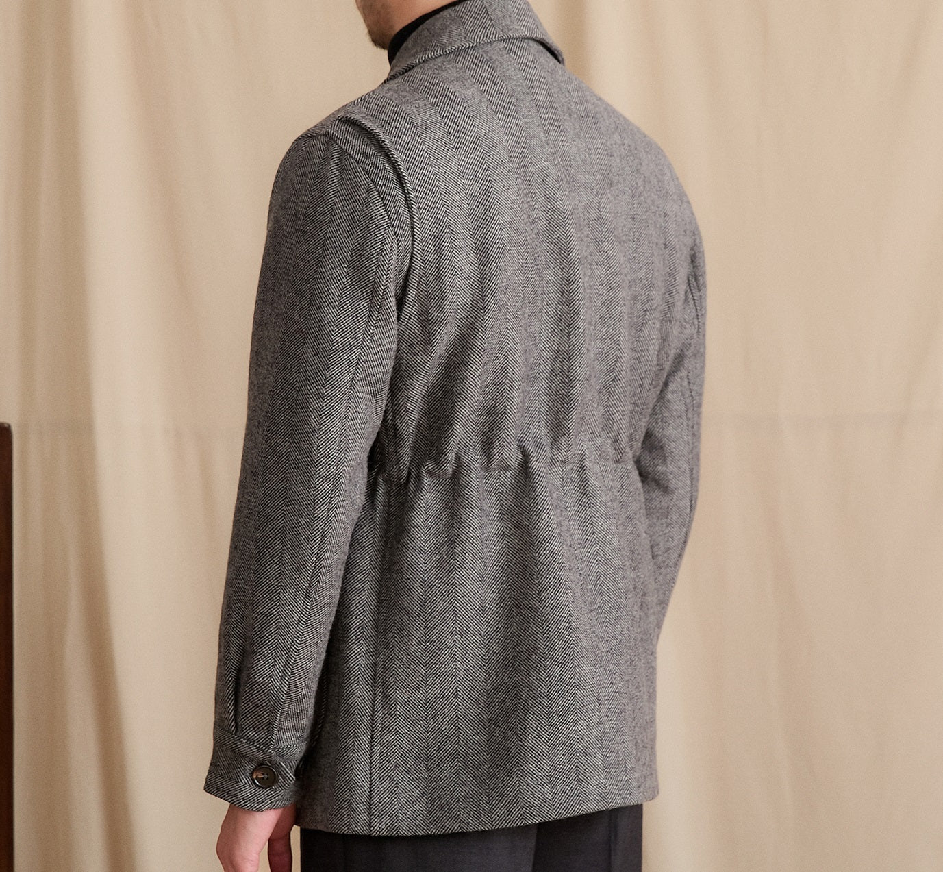 Bari Herringbone Wool Sports Jacket